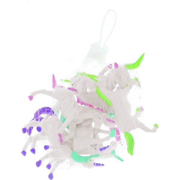 Unique Party - Bomboniera Di Plastica Unicorno 8 Pezzi SG35507 (Taglia Unica) (Bianco)-image