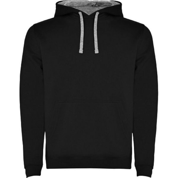Roly - Felpa Con Cappuccio "Urban"" Da Uomo PF4349 (3XL) (Nero/Grigio Screziato)"-image