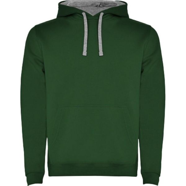 Roly - Felpa Con Cappuccio "Urban"" Da Uomo PF4349 (3XL) (Verde Bottiglia/Grigio Screziato)"-image