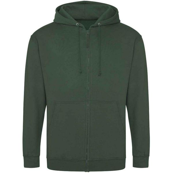 Awdis - Felpa Con Cappuccio E Zip Integrale Da Uomo PC5104 (S) (Verde Bottiglia)-image