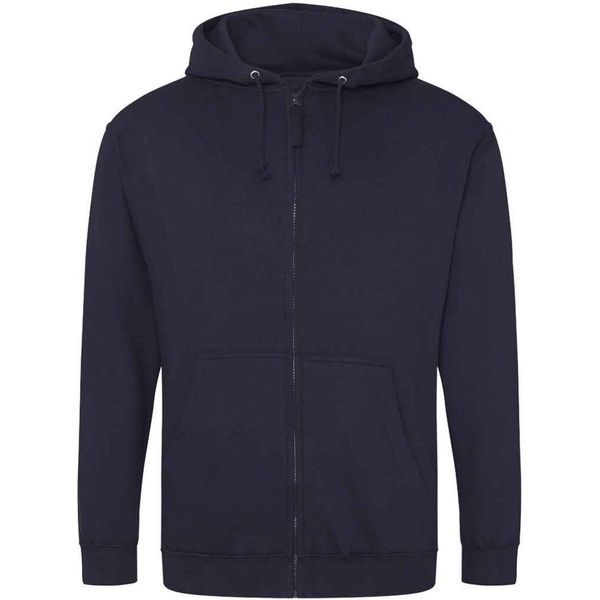 Awdis - Felpa Con Cappuccio E Zip Integrale Da Uomo PC5104 (L) (Blu Navy)-image