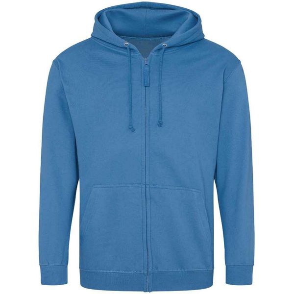 Awdis - Felpa Con Cappuccio E Zip Integrale Da Uomo PC5104 (S) (Blu Zaffiro)-image