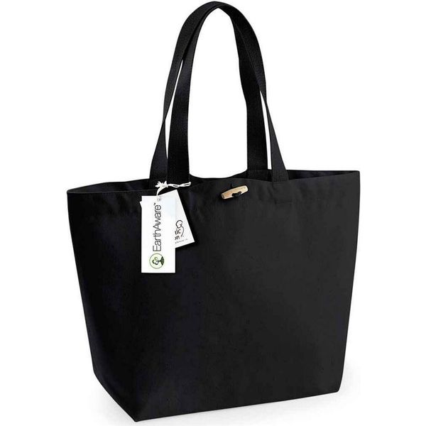 Westford Mill - Borsa Della Spesa "Earthaware Organic Marina"" PC4565 (34 Cm X 34 Cm X 17 Cm) (Nero)"-image