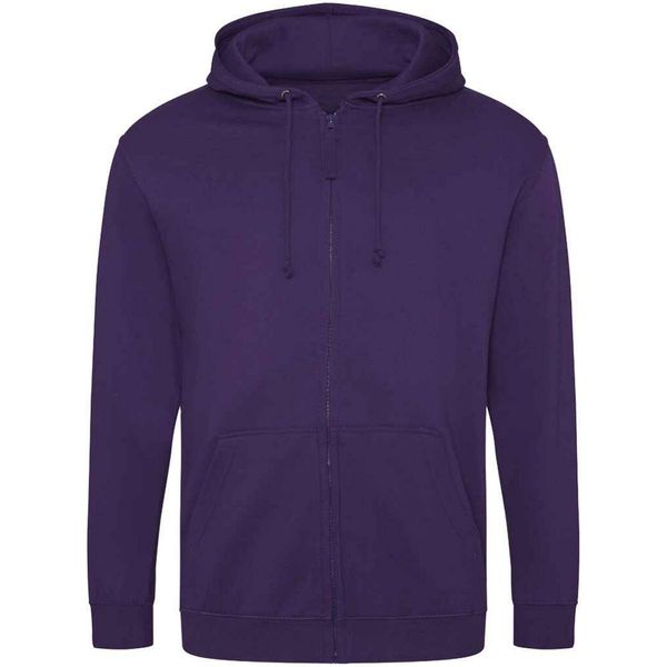 Awdis - Felpa Con Cappuccio E Zip Integrale Da Uomo PC5104 (M) (Viola)-image