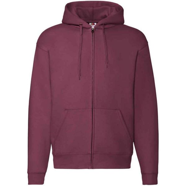 Fruit Of The Loom - Felpa Con Cappuccio "Premium"" Per Uomo/Donna Unisex PC5444 (Xxl) (Rosso Borgogna)"-image