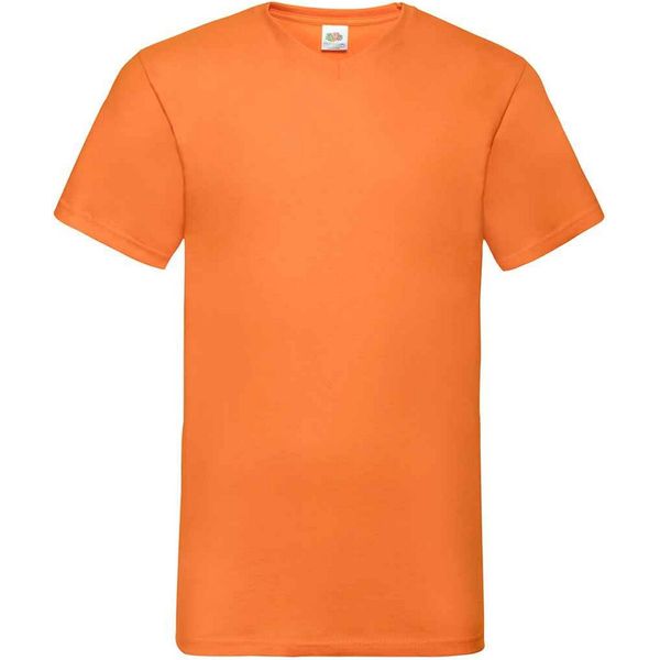 Fruit Of The Loom - T-Shirt "Value"" Con Scollo A V Per Uomo PC5548 (M) (Arancione)"-image