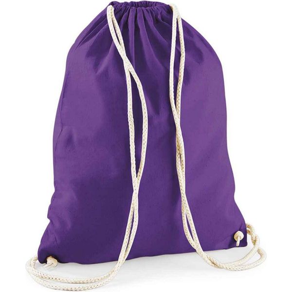 Westford Mill - Borsa Da Ginnastica, Cotone PC5783 (Taglia Unica) (Viola)-image