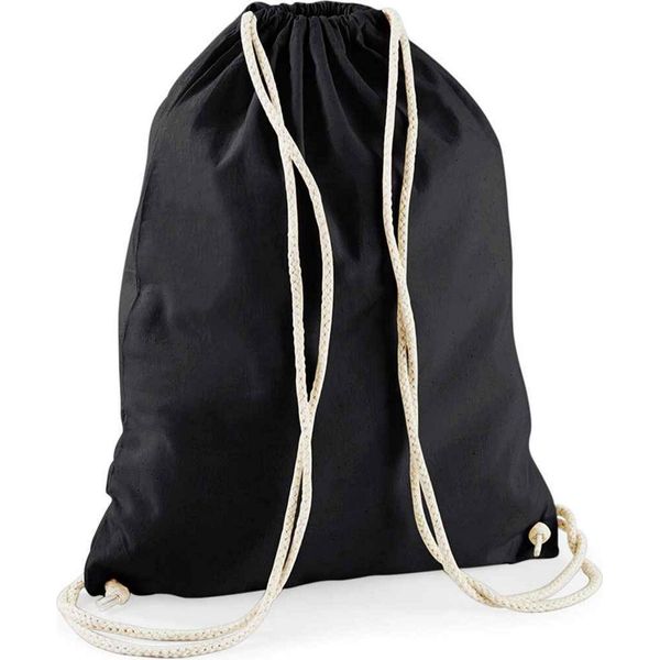 Westford Mill - Borsa Da Ginnastica, Cotone PC5783 (Taglia Unica) (Nero/Naturale)-image