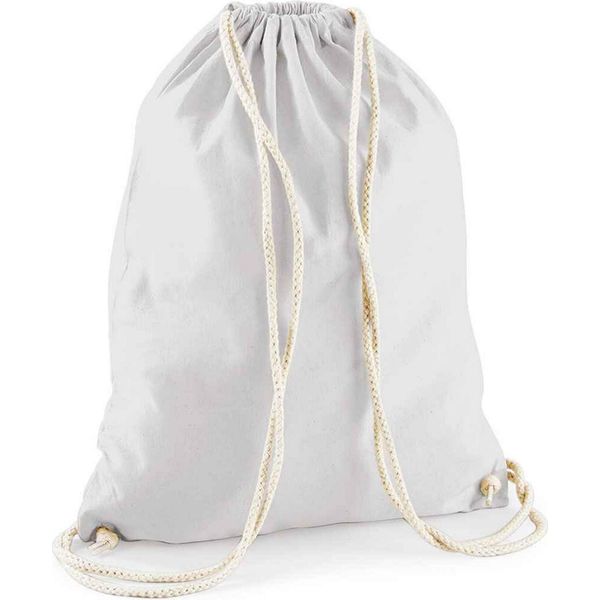 Westford Mill - Borsa Da Ginnastica, Cotone PC5783 (Taglia Unica) (Grigio Chiaro)-image