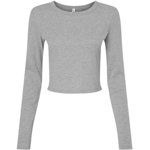 Bella + Canvas - T-Shirt Taglio Corto Da Donna Manica Lunga PC6987 (M) (Grigio Atletico)-image