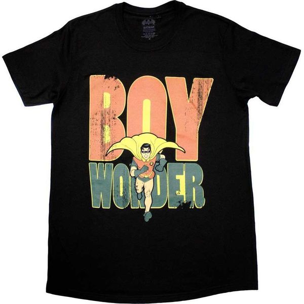 Dc Comics - Maglietta "Batman Robin Boy Wonder"" Per Uomo/Donna Unisex RO11413 (S) (Nero)"-image