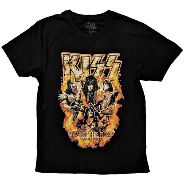 Kiss - Maglietta "End Of The Road Tour"" Per Uomo/Donna Unisex RO11307 (L) (Nero/Arancione)"-image