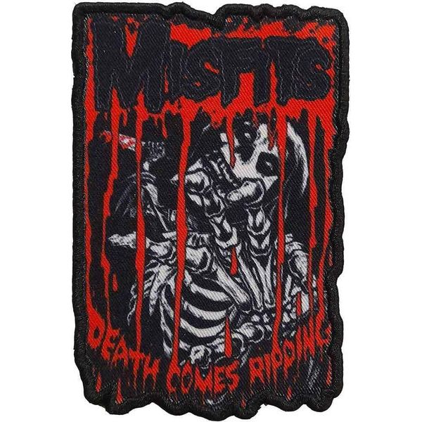 Misfits - Stampa - Toppa "Death Comes Ripping"" - Poliestere RO11331 (Taglia Unica) (Nero/Rosso/Bianco)"-image