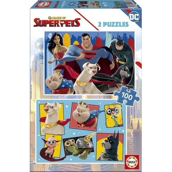 Educa Puzzle Dc League Of Super Pets 2X100 Pezzi-image