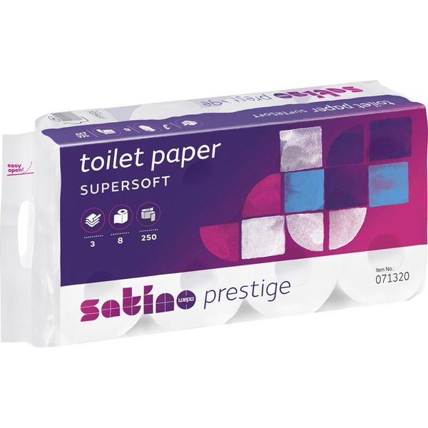 Wepa 71320 Satino By Wepa Toilettenpapier Prestige, 3-Lagig, Hochweiß-image