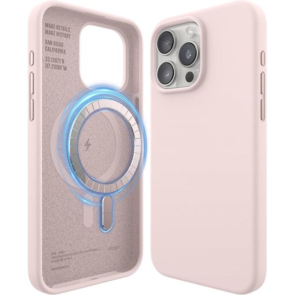 Elago Custodia In Silicone Magsafe Per Iphone 15 Pro Max Rosa Brillante-image