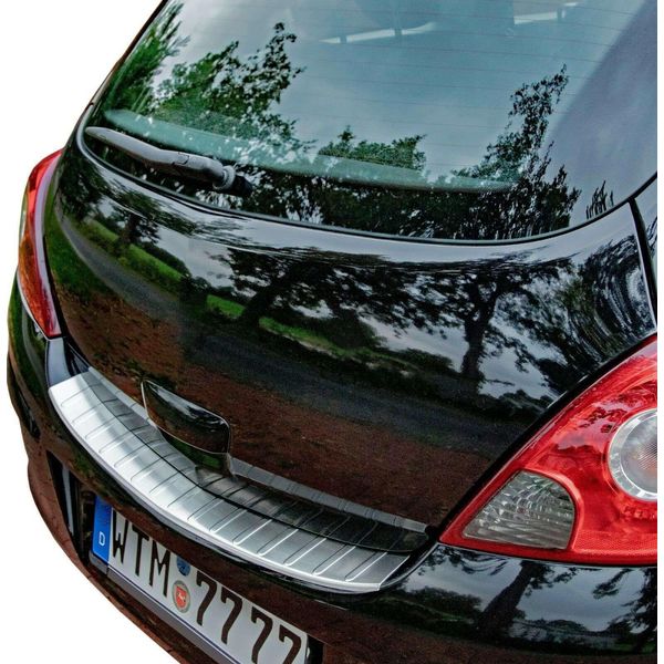 Protezione Paraurti In Acciaio Inox Opaco Per Opel Corsa D | 2006-2014 | Con Smussatura-image