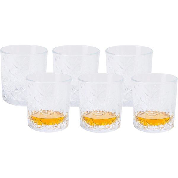Set Di 6 Bicchieri Excellent Houseware, Vetro, 8X10 Cm, 340 Ml, Trasparenti-image