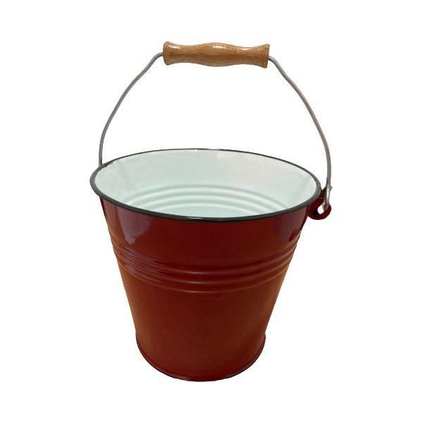Secchio Universale Ibili-Roja, Acciaio Smaltato, 22 Cm, Rosso/Bianco-image