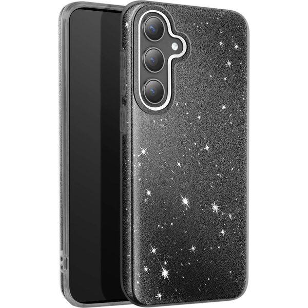 Avizar, Custodia In Silicone Scintillante Per Samsung S24 / S25 - Ultrasottile E Antiurto, Nero-image
