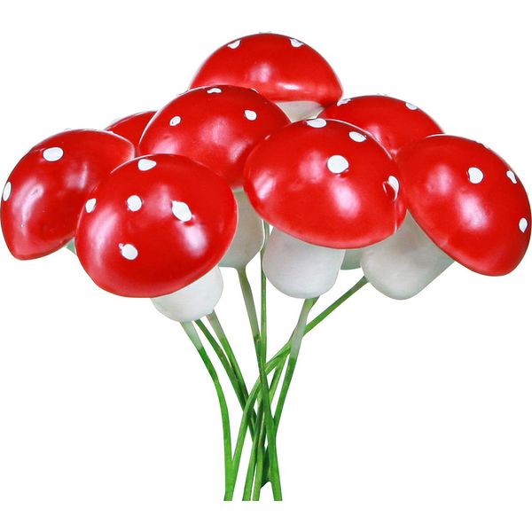 Mini Rospi Su Filo Rosso Bianco Decorazione Autunnale Dell'avvento 48 Pezzi-image