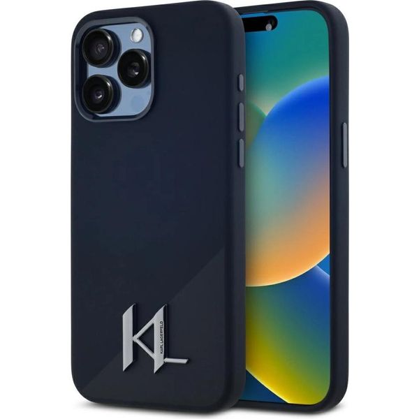 Etui Karl Lagerfeld Silicone Shadow Metal Initial Magsafe Do Iphone 15 Pro Czarny-image