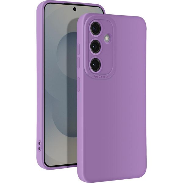 Avizar, Samsung Galaxy S25 Custodia In Silicone Morbido Per Proteggere Il Modulo Della Fotocamera, Viola-image