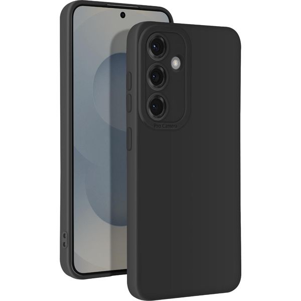 Avizar, Samsung Galaxy S25 Plus Custodia In Silicone Morbido Per Proteggere Il Modulo Della Fotocamera, Nero-image