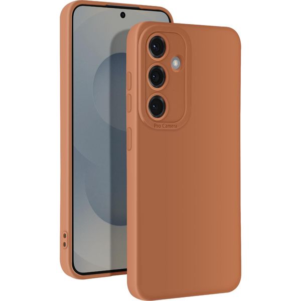 Avizar, Samsung Galaxy S25 Plus Custodia In Silicone Morbido Per Proteggere Il Modulo Della Fotocamera, Marrone-image