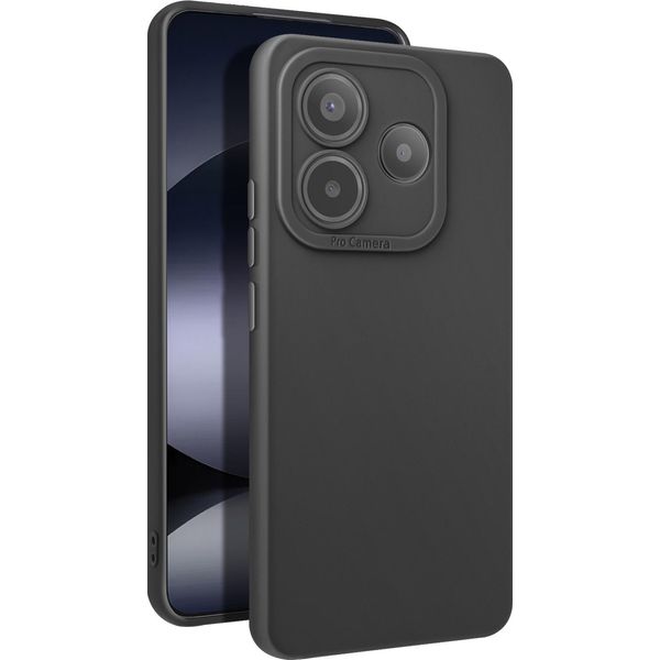 Avizar, Custodia Per Xiaomi Redmi Note 14 5G Protezione Della Fotocamera In Silicone Morbido, Nero-image