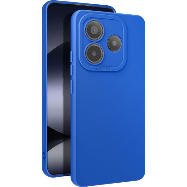 Avizar, Custodia Per Xiaomi Redmi Note 14 5G Protezione Della Fotocamera In Silicone Morbido, Blu-image