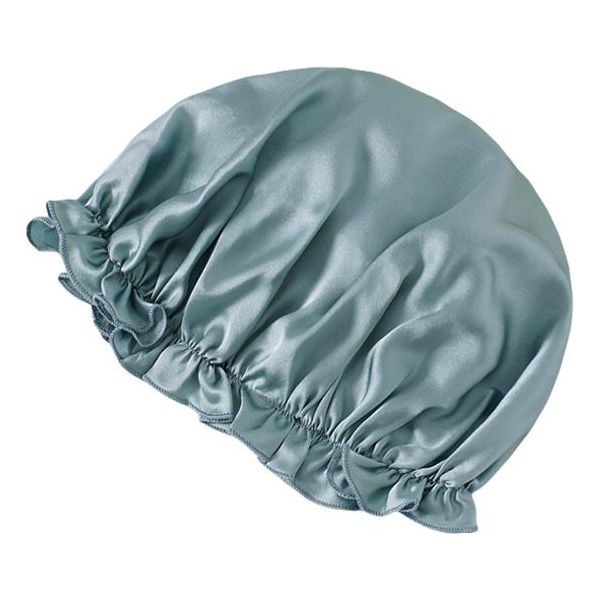 Inf Cuffia Da Notte In Seta Al 100% Per Donna, Morbida Sciarpa Per Dormire Bluastro Xl-image