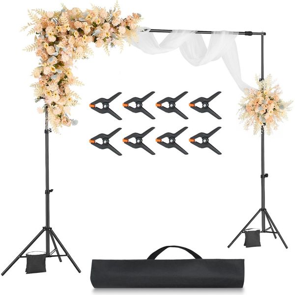 Supporto Per Sfondo Vevor, Supporto Per Sfondo Fotografico Regolabile (Tela Di Sfondo: 213 X 300 Cm), Supporto Per Schermo Per Fotografia Di Prodotto, Fotografia In Studio-image