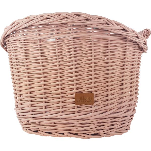 Cestino Per Bici In Vimini Con Gancio, Rosa Sporco-image