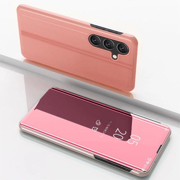 Custodia Clear View Per Samsung Galaxy S24 Fe Flap Cover - Rosa-image