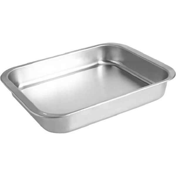 Teglia Da Forno Ibili-Ichef, Acciaio Inox 18/10, 39,5X28X5,7 Cm, Argento-image