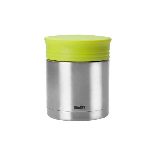 Contenitore Termico Per Alimenti Ibili-Termos, Acciaio Inox/Plastica, 450 Ml, Argento/Verde-image