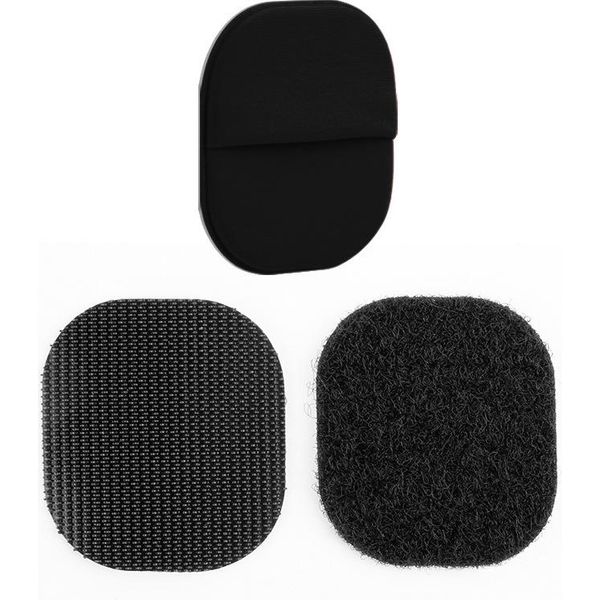 Inf Supporto Per Airtag Con Adesivo E Velcro Nero-image