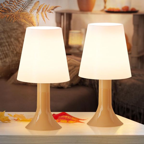 Zmh Lampada Da Tavolo Kaki E14 Comodino Set Di 2 Lampada Da Tavolo Soggiorno Con Cavo Lampade Da Tavolo Stile Country Moderno Per Tavolo Da Pranzo Camera Da Letto-image