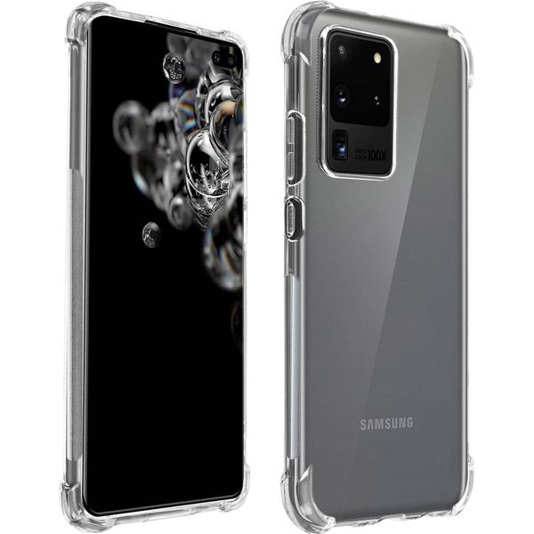 Akashi, Akashi Samsung Galaxy S20 Ultra Custodia In Silicone, Antiurto, Trasparente-image
