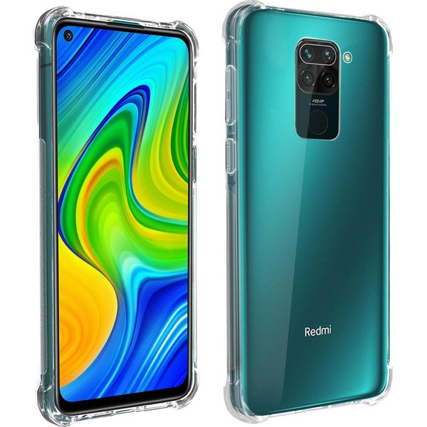 Akashi, Akashi Xiaomi Redmi Note 9 Custodia In Silicone, Antiurto, Trasparente-image