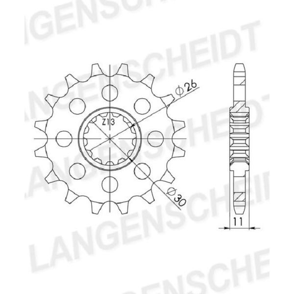 Pignone Supersprox 525 - 15T Cst-1591:15|Dentatura Fine 26.0/30.0-image