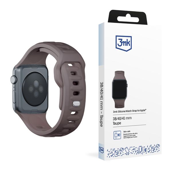 42/44/45/46/49 Mm Taupe (Grande) - Cinturino In Silicone 3Mk Per Apple-image