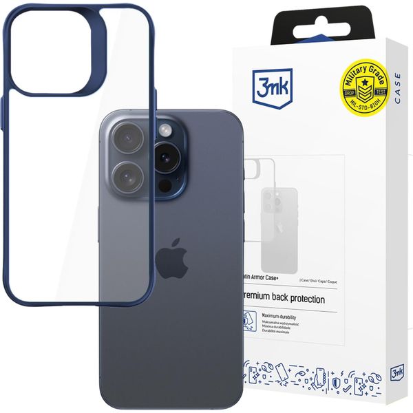 3Mk Satin Armor Case+ Blue Pro Apple Iphone 15 Pro Max (5903108592642)-image