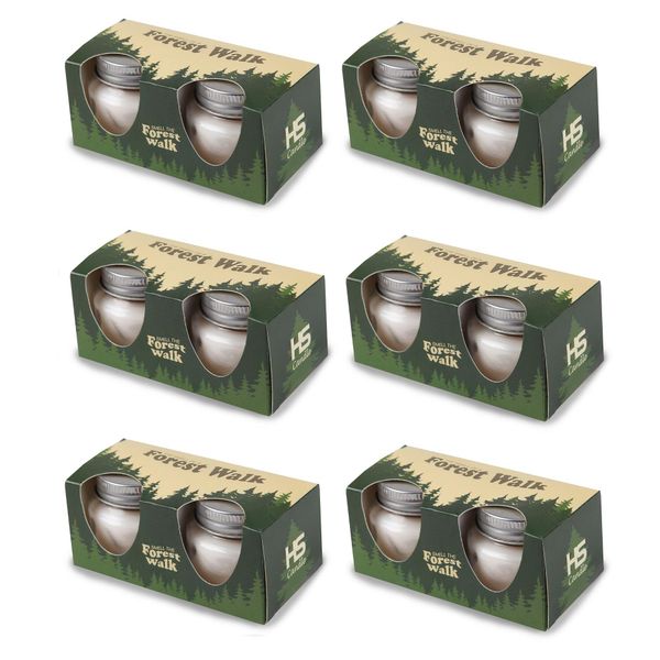 Candela Profumata "Forrest Walk"" In Barattolo Con Coperchio, Confezione Da 12, Ciascuna Con Circa 7 Ore Di Autonomia, Ø6Cm, Profumo Per Ambienti Come Regalo - Candela Come Decorazione"-image