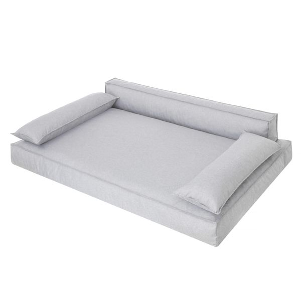 Letto Per Cani, Materasso Per Animali Domestici, Letto Per Gatti, Cuscino Per Cani, Cesto Per Cani, Divano Per Cani, Posto Di Riposo Per Cani, Ortopedico, Mobili, Grigio, 120X77 Cm-image