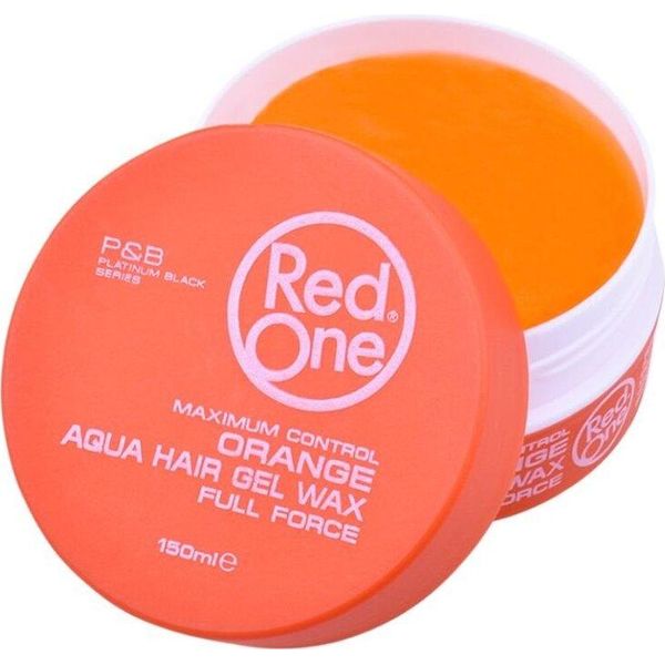 Red One Aqua Gel Di Cera Per Capelli A Tutta Forza Arancione, 150Ml-image