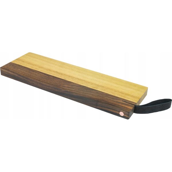 Tagliere In Legno Di Acacia E Legno Di Noce 35X12 Cm - Tagliere Nero Tagliere-image