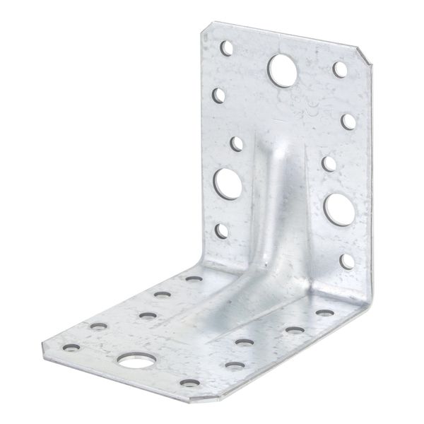 Alberts 329730 Connettore Angolare Per Impieghi Gravosi Con Bordino, Zincato Sendzimir, 90 X 90 X 65 Mm, Set Da 12-image