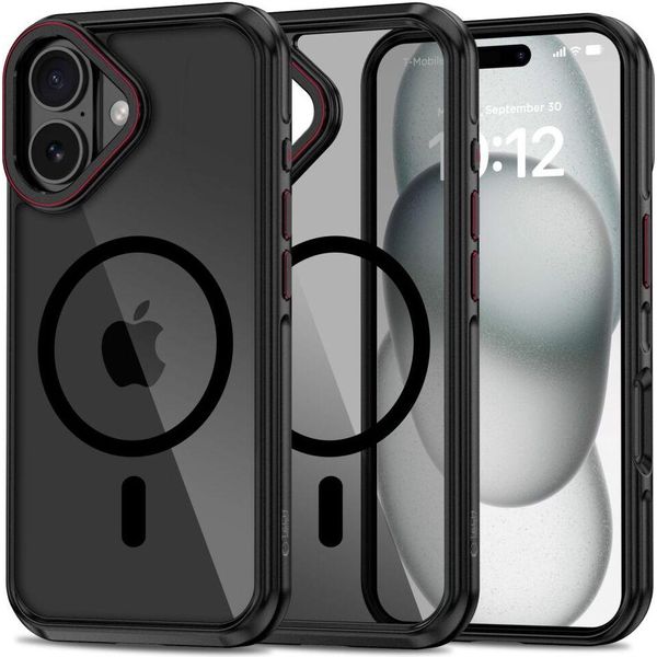 Tech-Protect Maghybrid Magsafe Iphone 16 Nero/Rosso-image